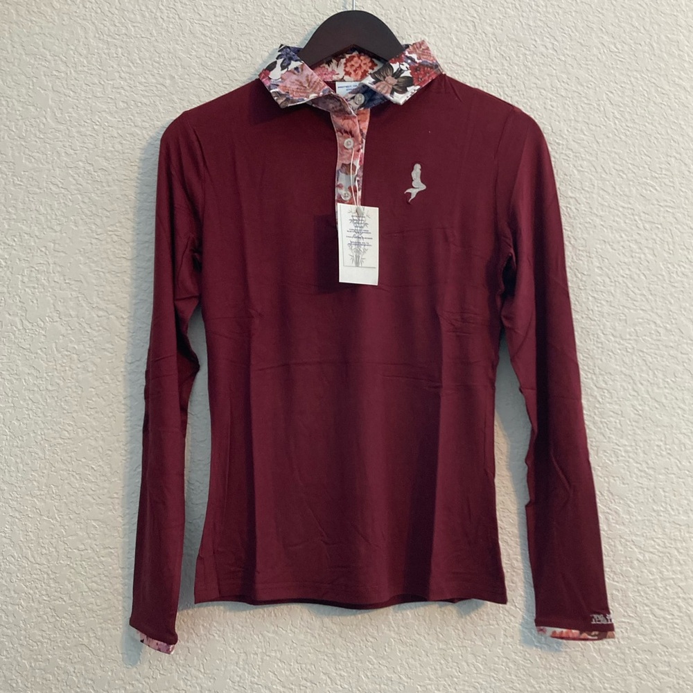 Women’s Maroon SPF Polo